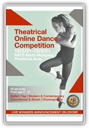 Theatrical Online Dance Competition Poster